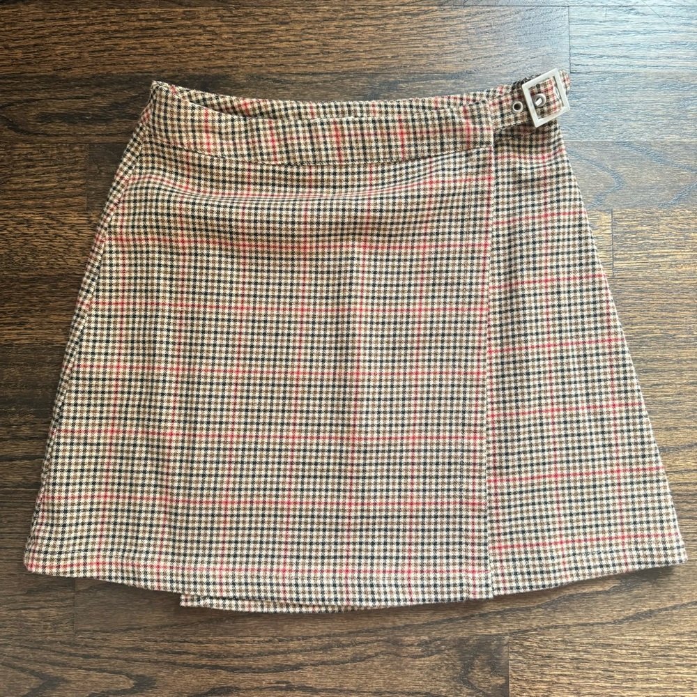 Brandy Melville Plaid Wrap Mini Skirt | NWOT